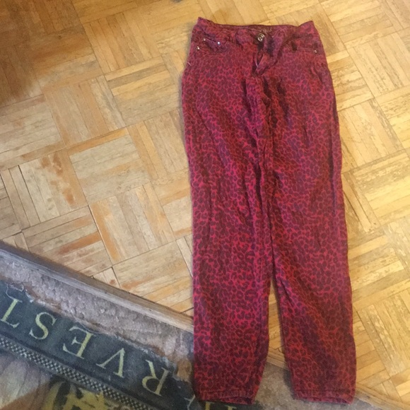 Red leopard skinny jeans. Open to offers - Picture 2 of 4